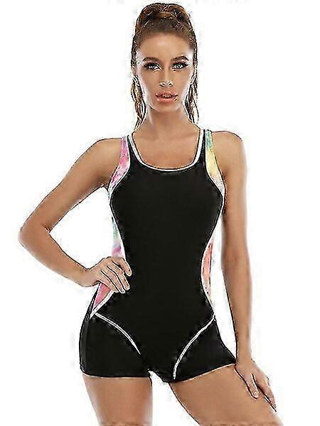 Ladies' one-piece swimsuits, plus size, patchwork style