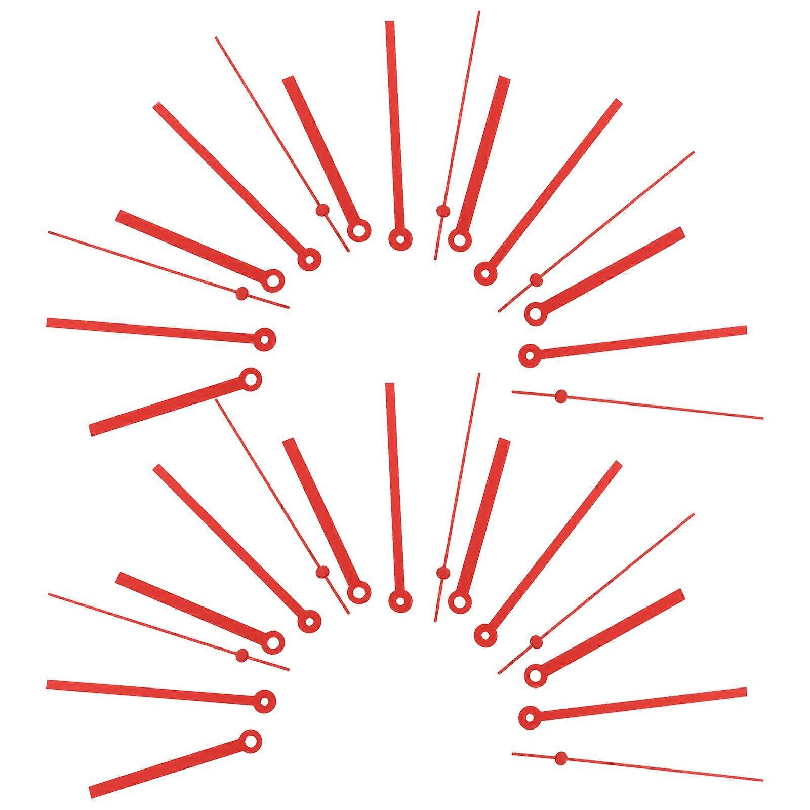 Clock Hands Set Aluminum Red for DIY Wall Clock 10Sets Replacement Accessories