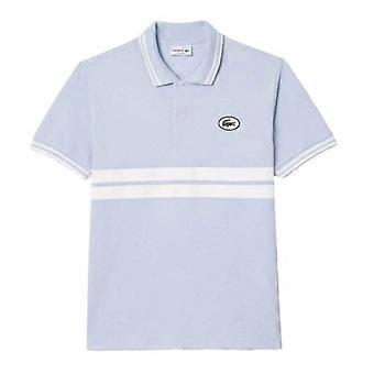 Lacoste Mens Original L.12.12 Striped Organic Cotton Classic Polo Shirt