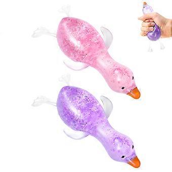 Slow Recovery Squeeze Sensory Game Green Duck Shape Portable Deformation Plaything For Anxiety Relief  Purpless  blue