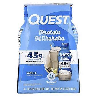 Quest Nutrition, boisson protéinée au lait, vanille, lot de 4 bouteilles de 414 ml (14 oz liq.) chacune, paquet de 2