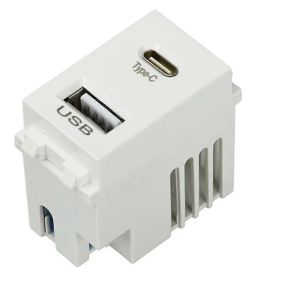 Type 128 USB Power Module 220V Socket 5V2.1A Dual Port USB+Type C Charging Socket Module