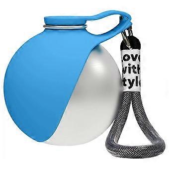 Stainless Steel Pet Water Bottle - Foldable Silicone Travel Bowl