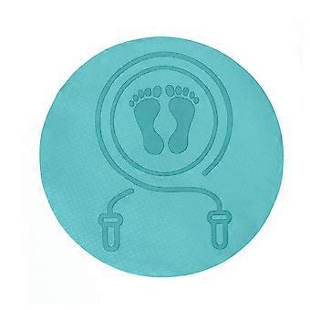 Jump Rope Mat Shock Absorption and Sound Insulation Household Mute Mat Indoor Outdoor Fitness Sports Yoga Mat Gray (23.6*23.6*0.2")
