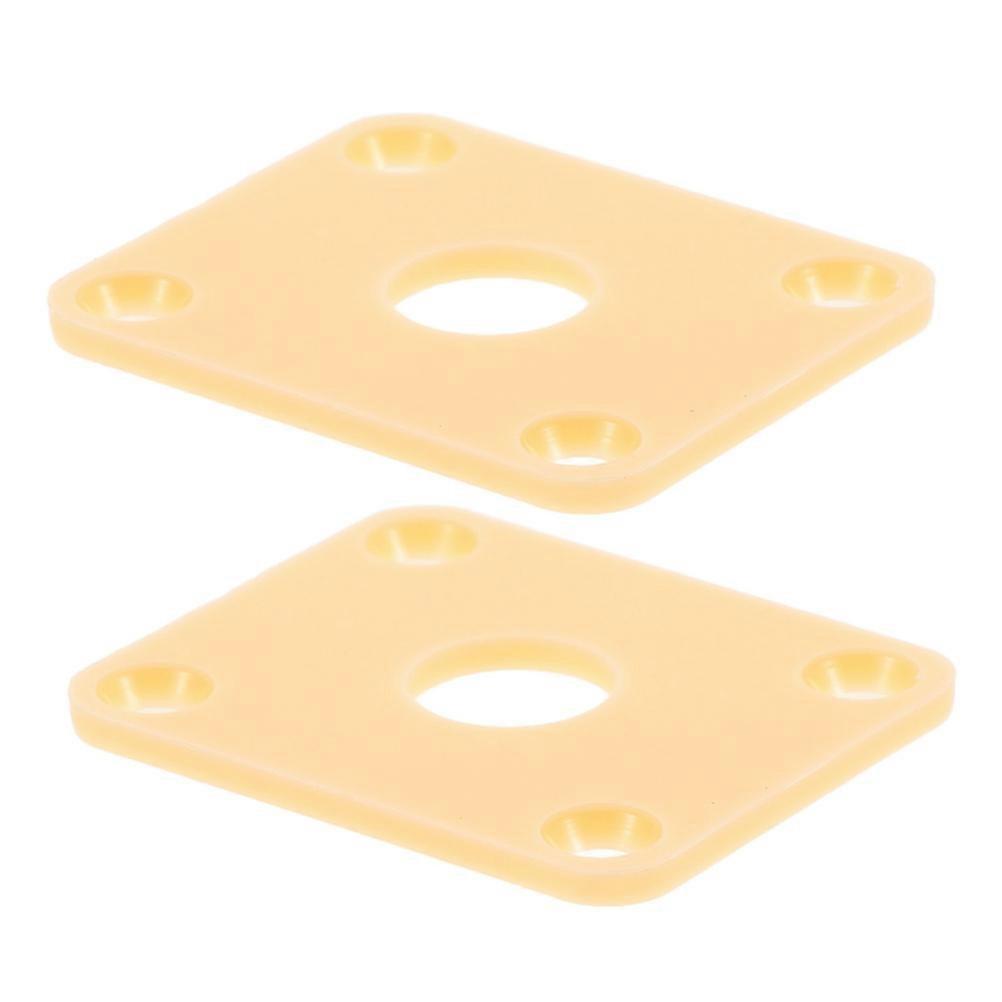 2pcs Plastic Rectangular Jack Socket Plate Electric Guitar Waterproof Jack Covers Adjustable Outer Gasket
