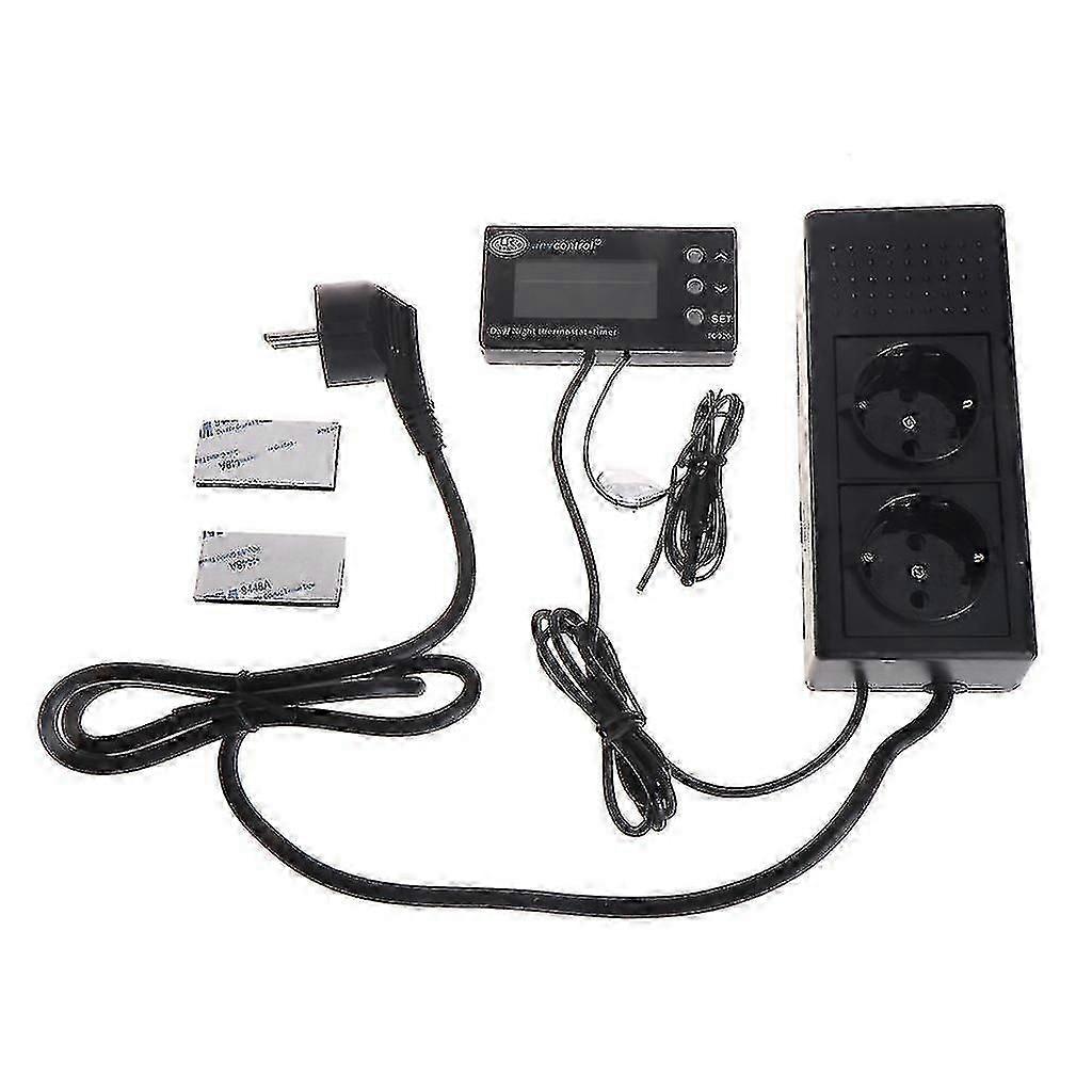 Digital dimming termostat reptil dag natt timer termostat plugg socket