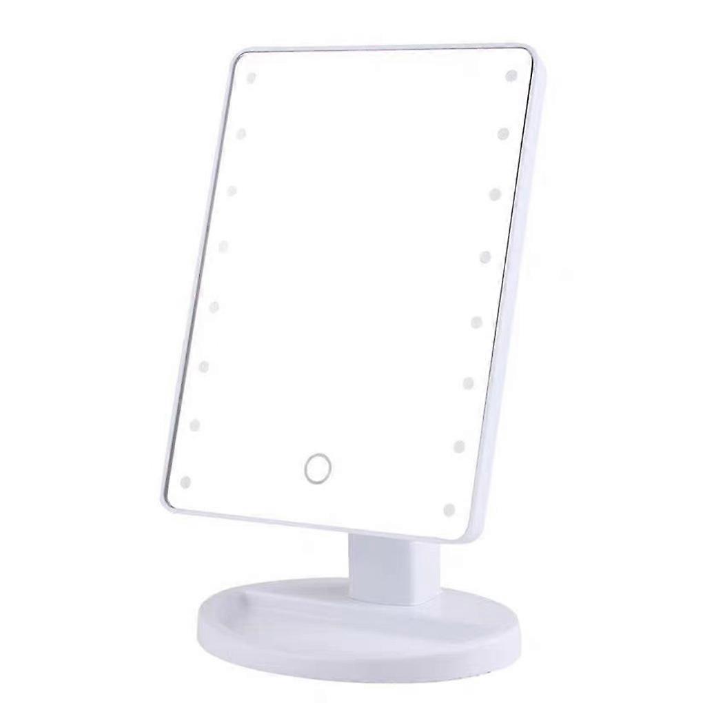 LED Desktop Makeup Mirror Rotatable Dimmable With Touch Switch Vanity Mirrors