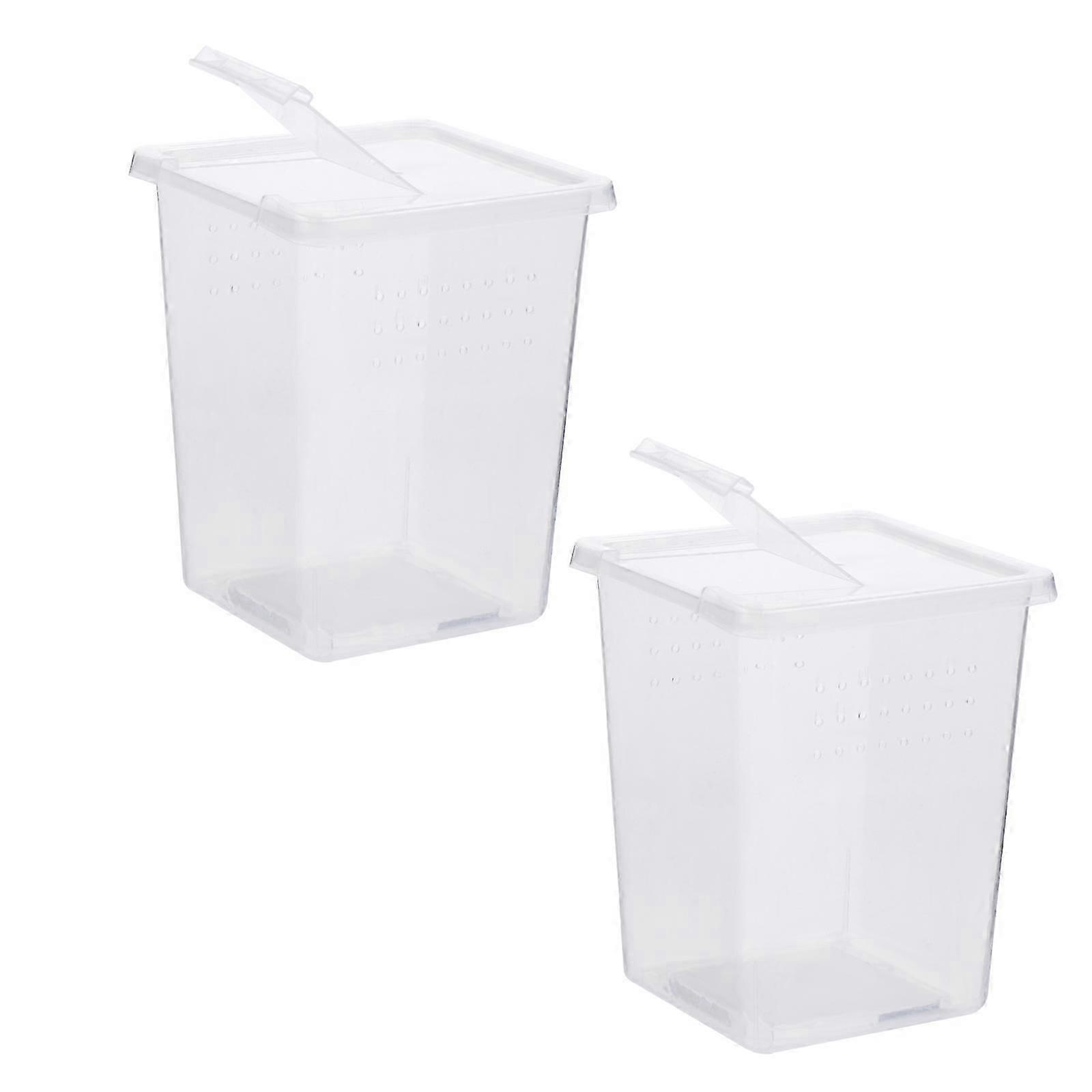Reptile Breeding Box for Turtle Lizard Feeding 2Pcs Set