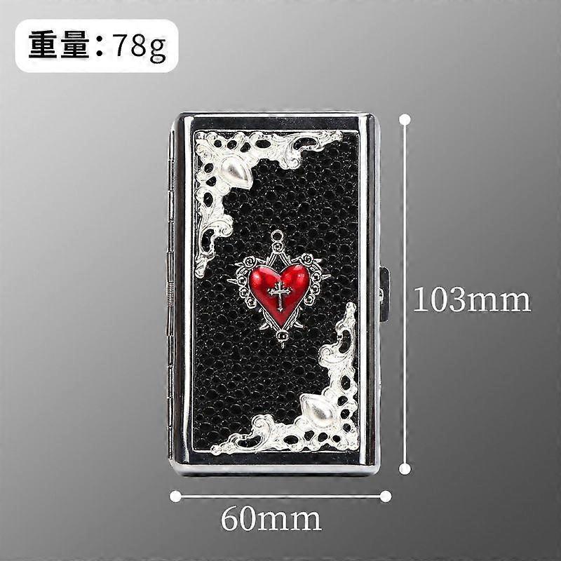 Metal leather portable handmade cigarette box