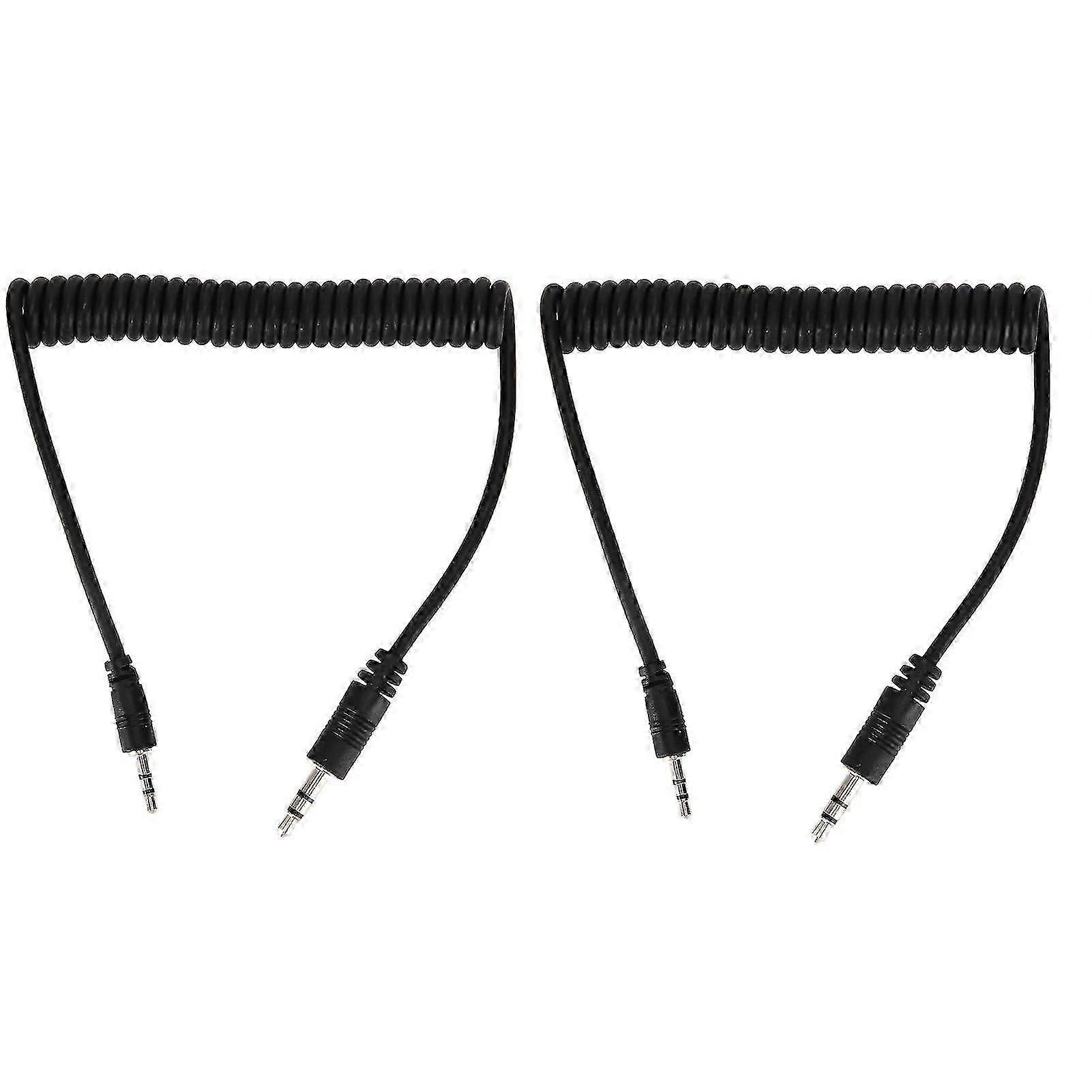 2pcs 3.5mm a flash macho C1 Sync Cable 3.5mmc1 Flash Trigger Coiled Cable para cámara Eos 70d