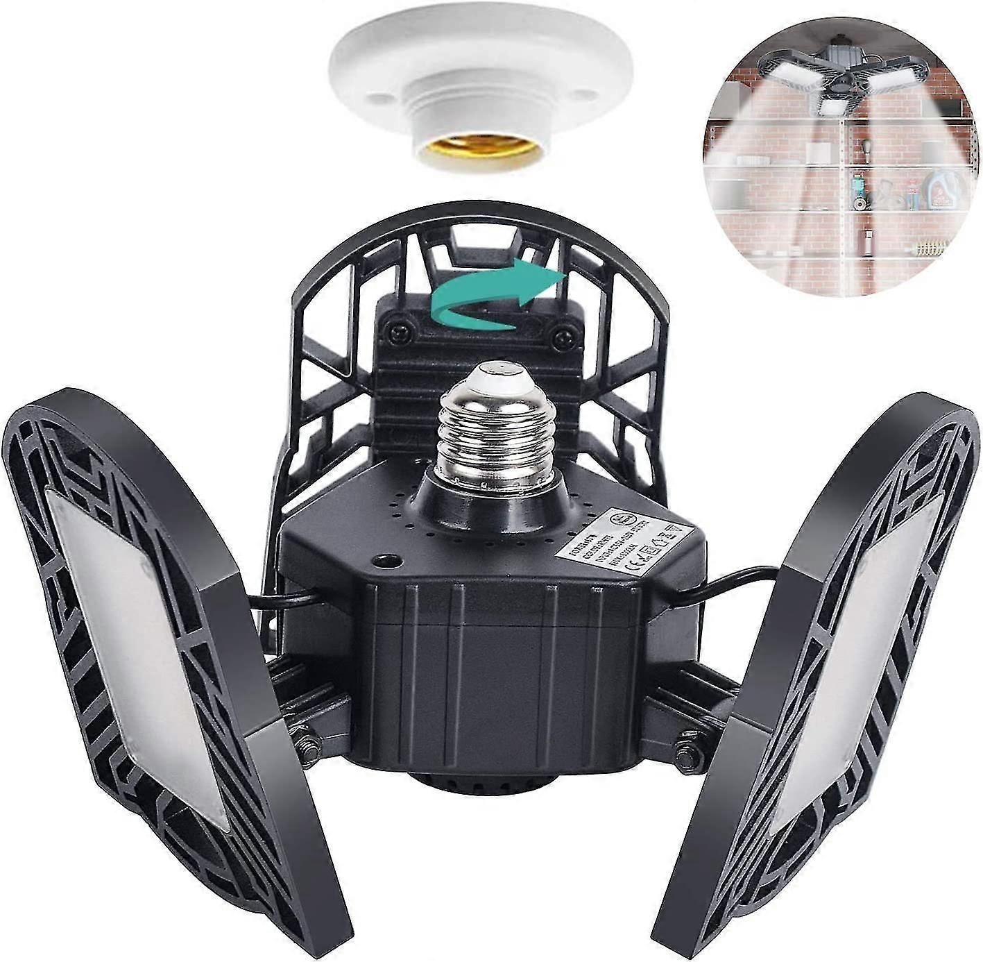 Garage Light Led Transformable Ceiling Light Fixture Triple Light Led Light Screw