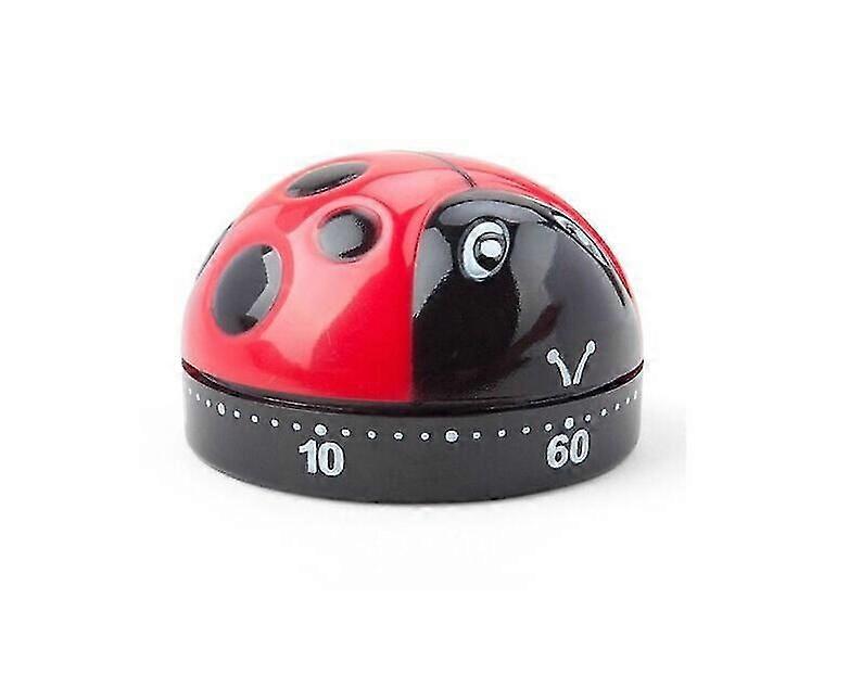 Ladybug Shape Manual Mechanical Rotary Timer, Red
