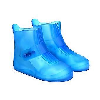 Pokrowce na buty Wodoodporny Outdoor Antypoślizgowy Gumowy Pokrowiec na Buty Niebieski Rozmiar 36-37 1 para
