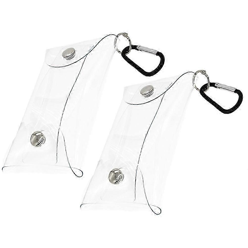 Multi-Function Key Bag Transparent Storage Pouch with 2Pcs for Storage