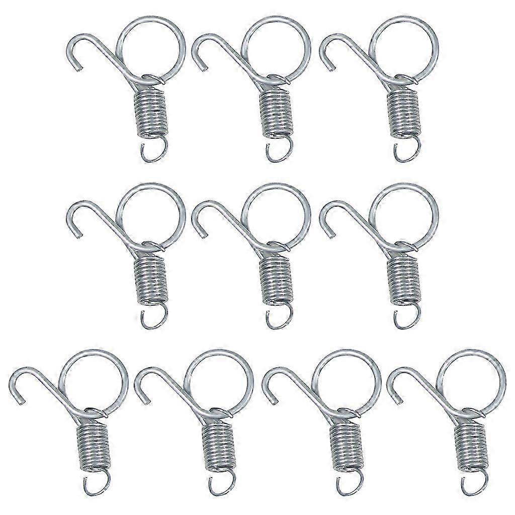10 Packs Spring Hooks for Rabbit Cage, 2 Sizes, Multifunctional Latch Clips