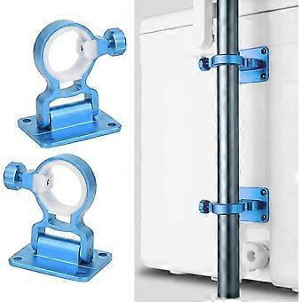 Fishing Umbrella Holder Aluminum Boat Rod Holder Accessories Sun Umbrella Stand Wall Bracket Rods(1 Set, Blue)