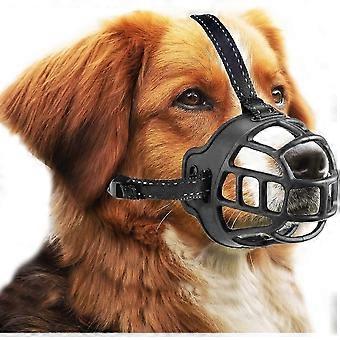 Dog Muzzle, Muzzle, Basket Muzzle with Adjustable Straps (Size 3,Black)