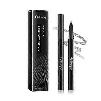 Wasserfester Augenbrauenstift mit Gabelspitze, langanhaltend, wischfest, Microblading für natürlich wirkende Augenbrauen