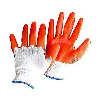 White Rubber Anti Pet Bite Glove 1 Pair for Small Animal Handling