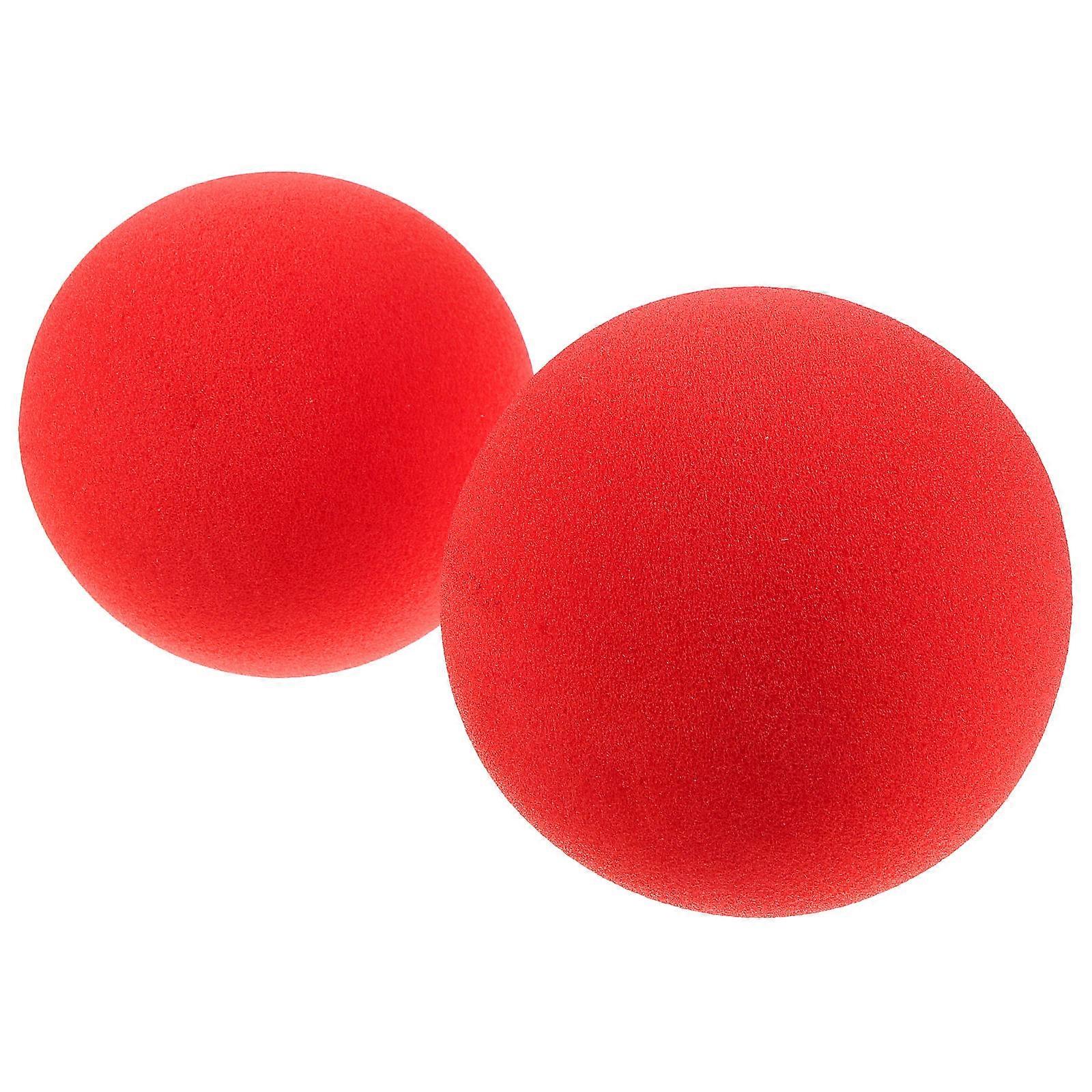 Red Sponge Balls Classical Sponge Balls for Interactive Tricks 2Pcs
