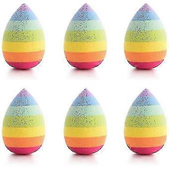 6-Pack Multicolored Foundation Sponges for Flawless Puff Application