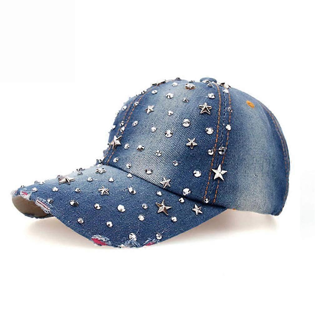 Crystal Star Denim Baseball Cap