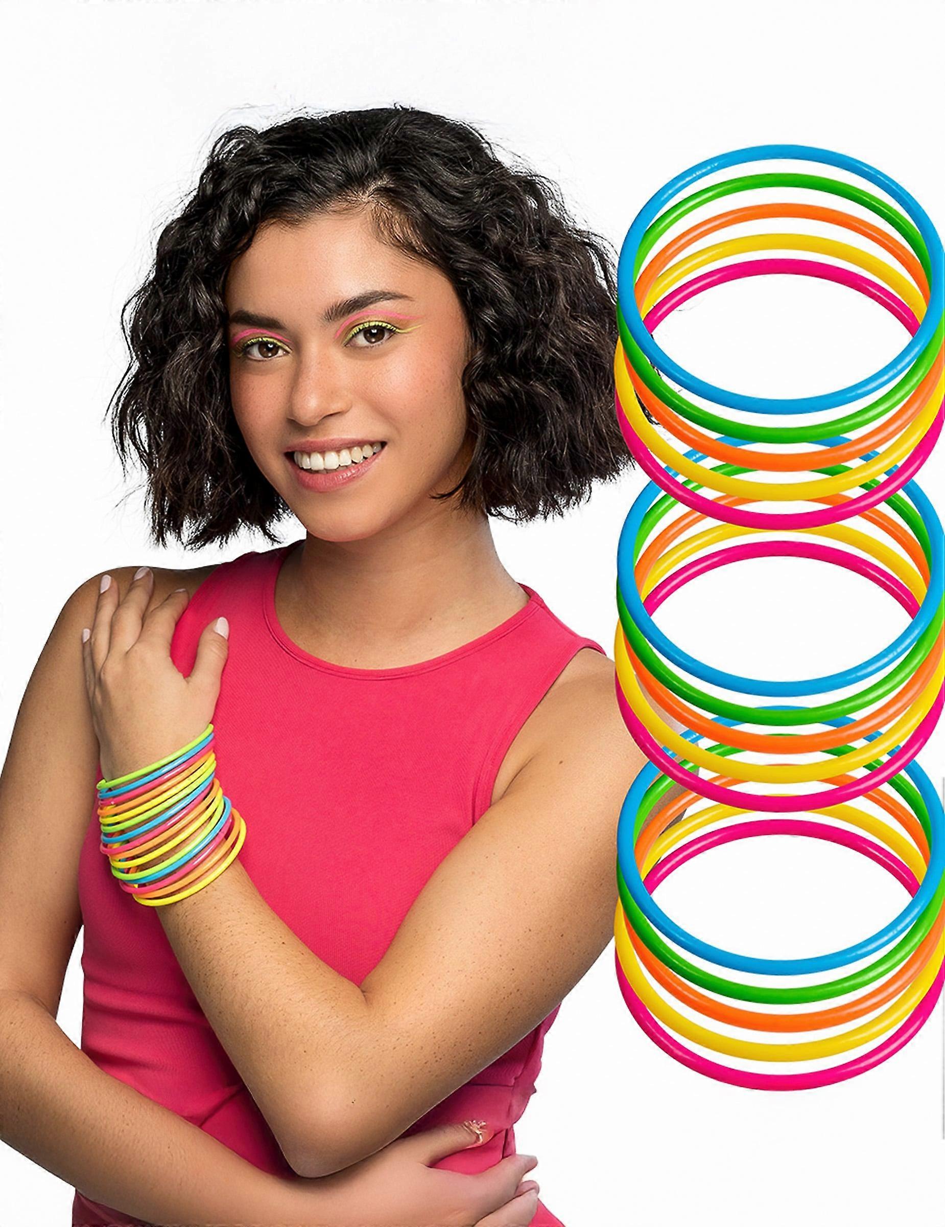 15 fluorescent multi-colored bracelets