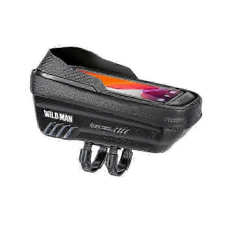 EVA Hard Shell Bicycle Bag WILD MAN E12X 1L - Waterproof Shockproof with Touch Function - Black