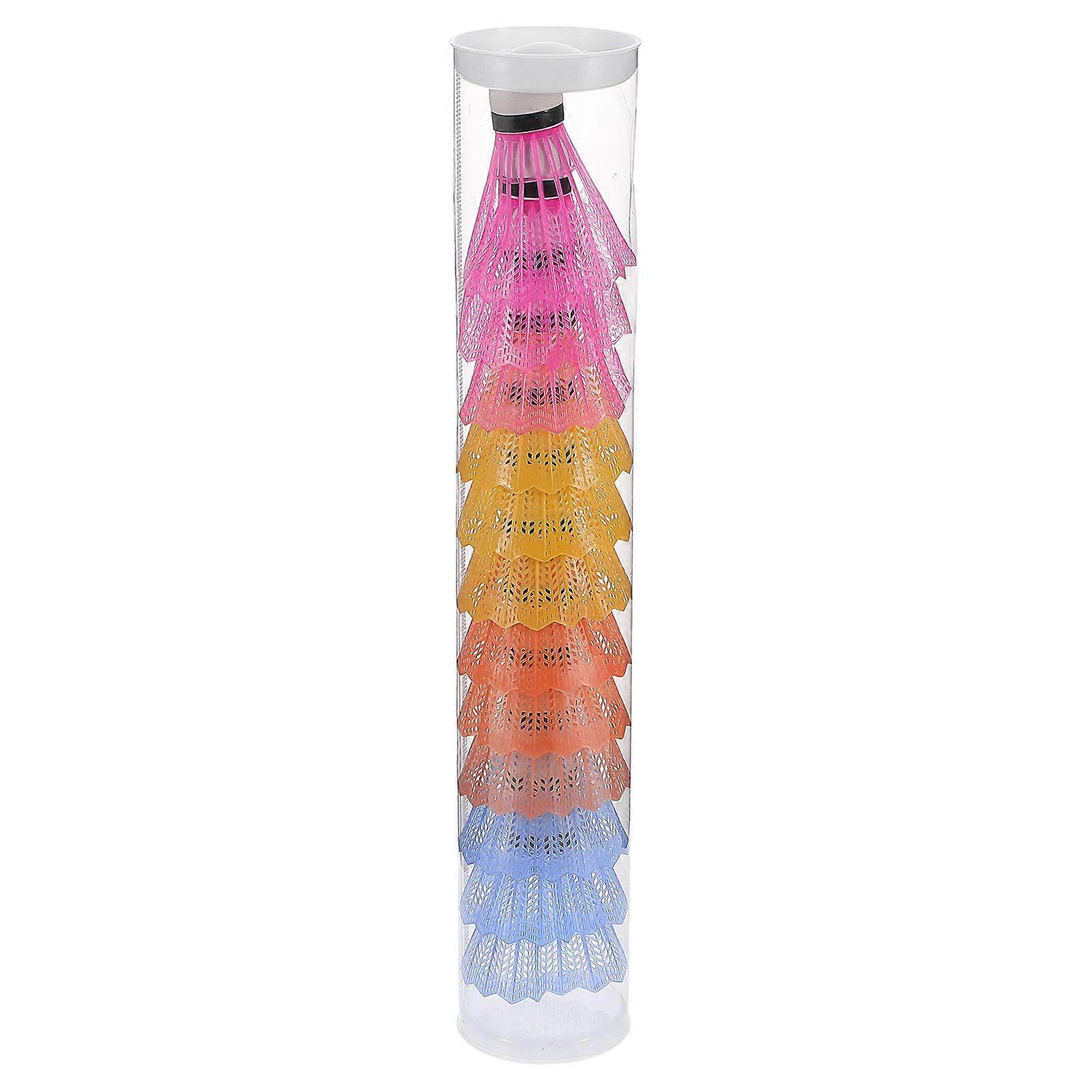 Assorted Color Plastic Badminton Shuttlecocks for Exercise 48Pcs