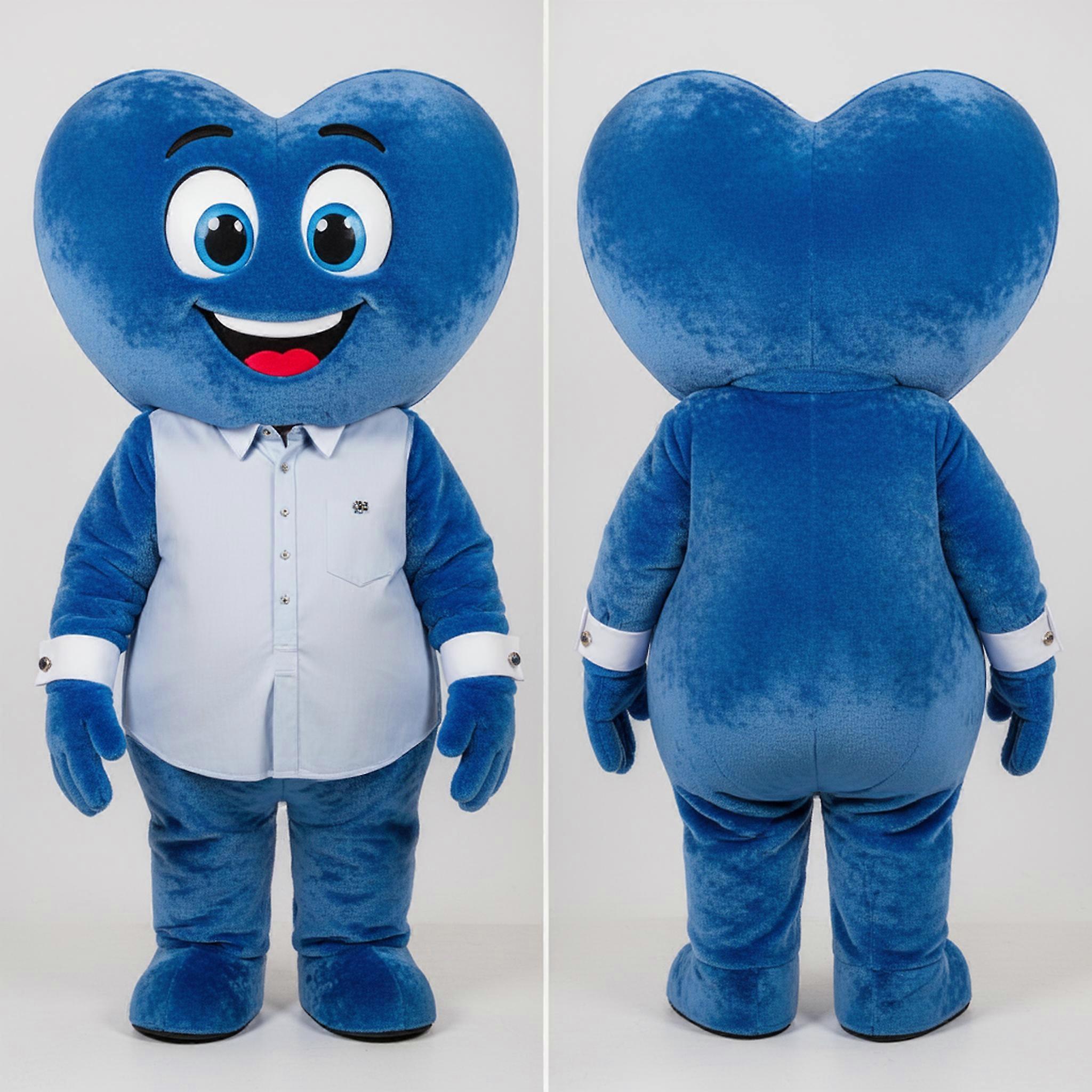 MASTICOT Azure Blue Cuddly Heart Mascot