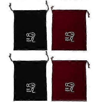 Bolsa de viagem com cordão para secador de cabelo, conjunto de 4 unidades, tecido leve ASG
