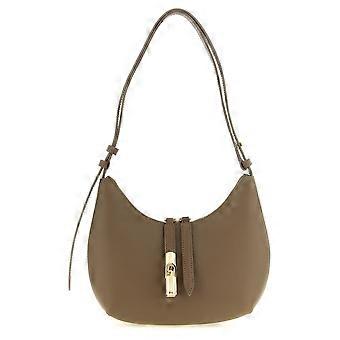 Furla Beige Calfskin Shoulder Bag