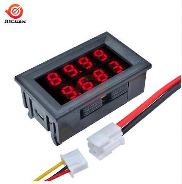 4-Digit LED Volt Amp Meter 10A 200V