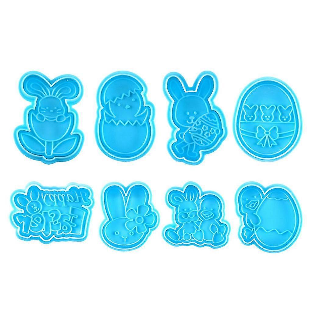 8-Piece Easter Bunny Plunger Cookie Cutters