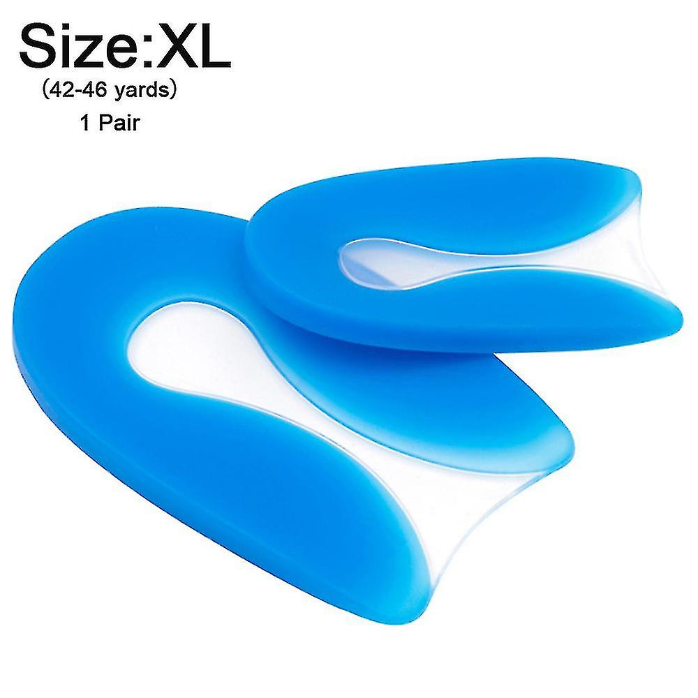 1 Pair Silicon Gel U-shaped Spur Cup Heel-plantar Fasciitis Cushion Remission Correction U-shaped Heel Pad