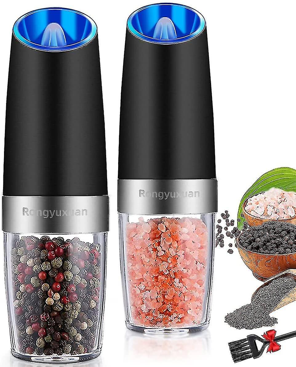 Electric Salt And Pepper Grinder Set, Automatic Pepper And Salt Mill Grinder Battery-operated