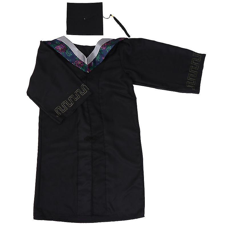 102X43cm Black Party Supply Kits Science Graduation Gown And Photograph Prop College Gown Set (size