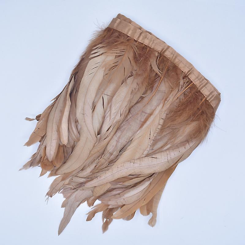 Wholesale 2m/piece Colored Rooster Tail Feather Fringe 8-10inch Pheasant Tail Feathers Ribbon Diy Crafts Carnival Costumes Decoration