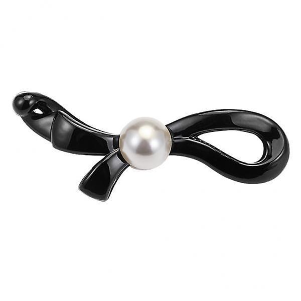 4xsort hvid perle bue banan hårspænder diamant hestehale holder hårklemme