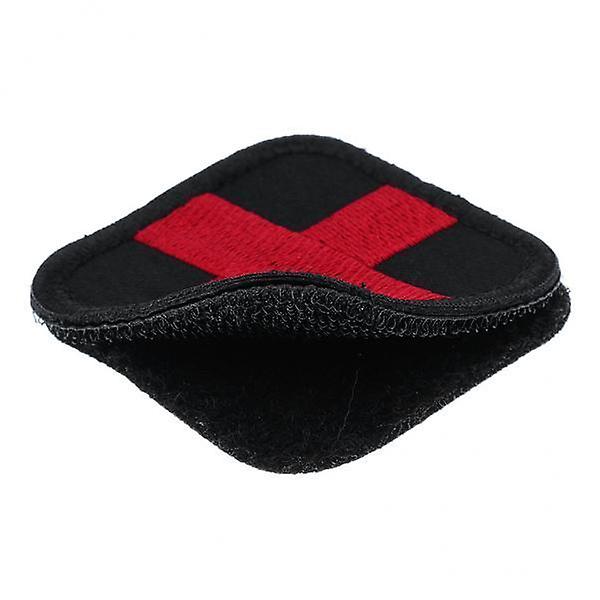 3x50 x 50mm Hook & Loop Medic First Aid Red Cross Patch Black