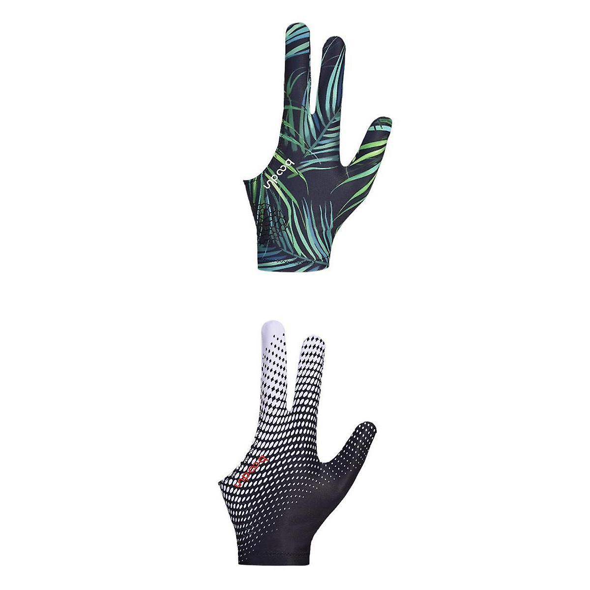 2ピースビリヤードグローブ左/右手3本指シュータースヌーカー