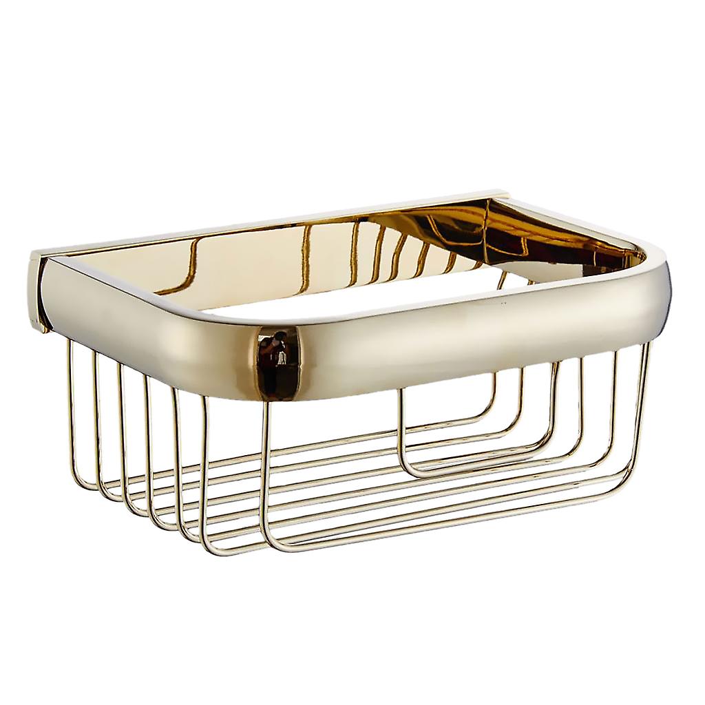 Bathroom Basket Shower Organizer Bath Shelf Rack Tissue Container Gold