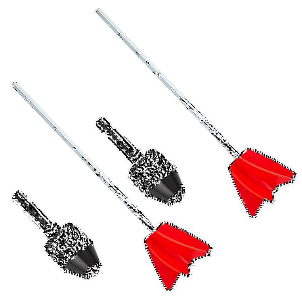2x Paint Mixer & Epoxy Mixer Attachment With 1/4inch Hex Shank Drill Chuck For Mixes Epoxy Resin,la