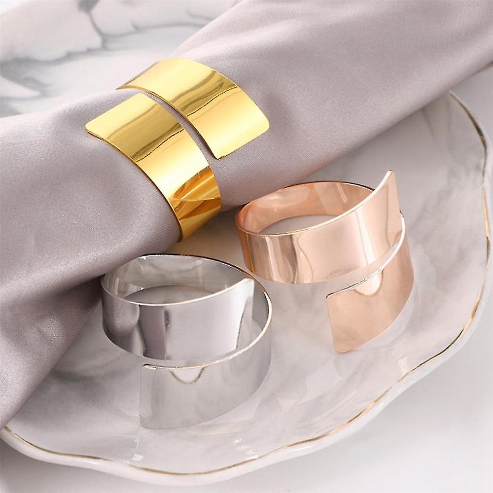12pcs Metal Table Decor Napkin Ring Holder Spring For Wedding Setting, Easter Dinner, 's Day