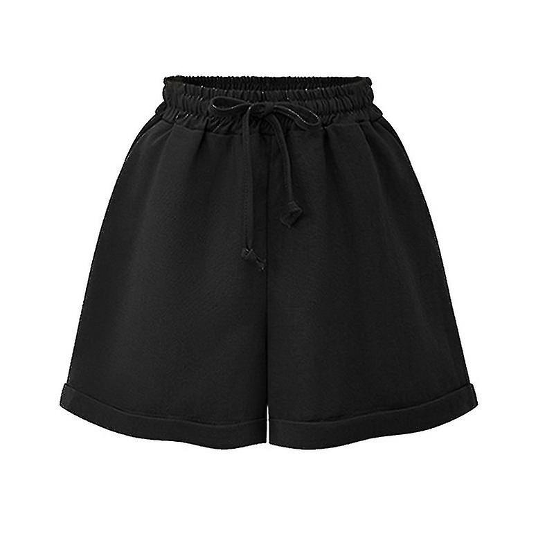 Women Plain Travel Summer Beach Shorts Baggy Elastic Waist Short Hot Pants Hawaii Solid Color Bottoms