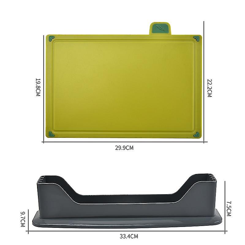 4pcs Food Classification Chopping Boards PP TPR Portable Non Slip Cutting Boards Kitchen Tools With Non Slip Pad Irregular Form