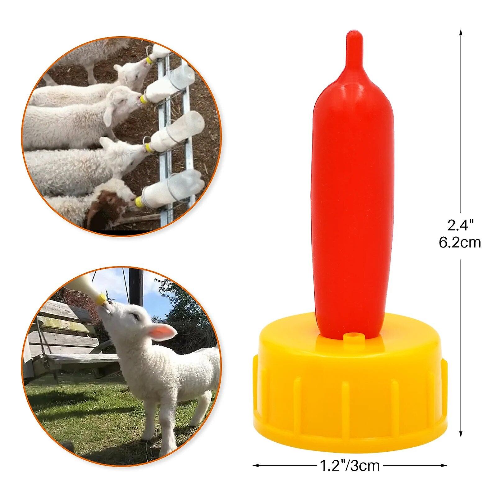 20/30/50Pcs Sheep Lamb Milk Drinker Nipple Soft Rubber Pacifier Orphaned Lamb Pup Dog Foal Calf Screw Sprite Coke Bottle