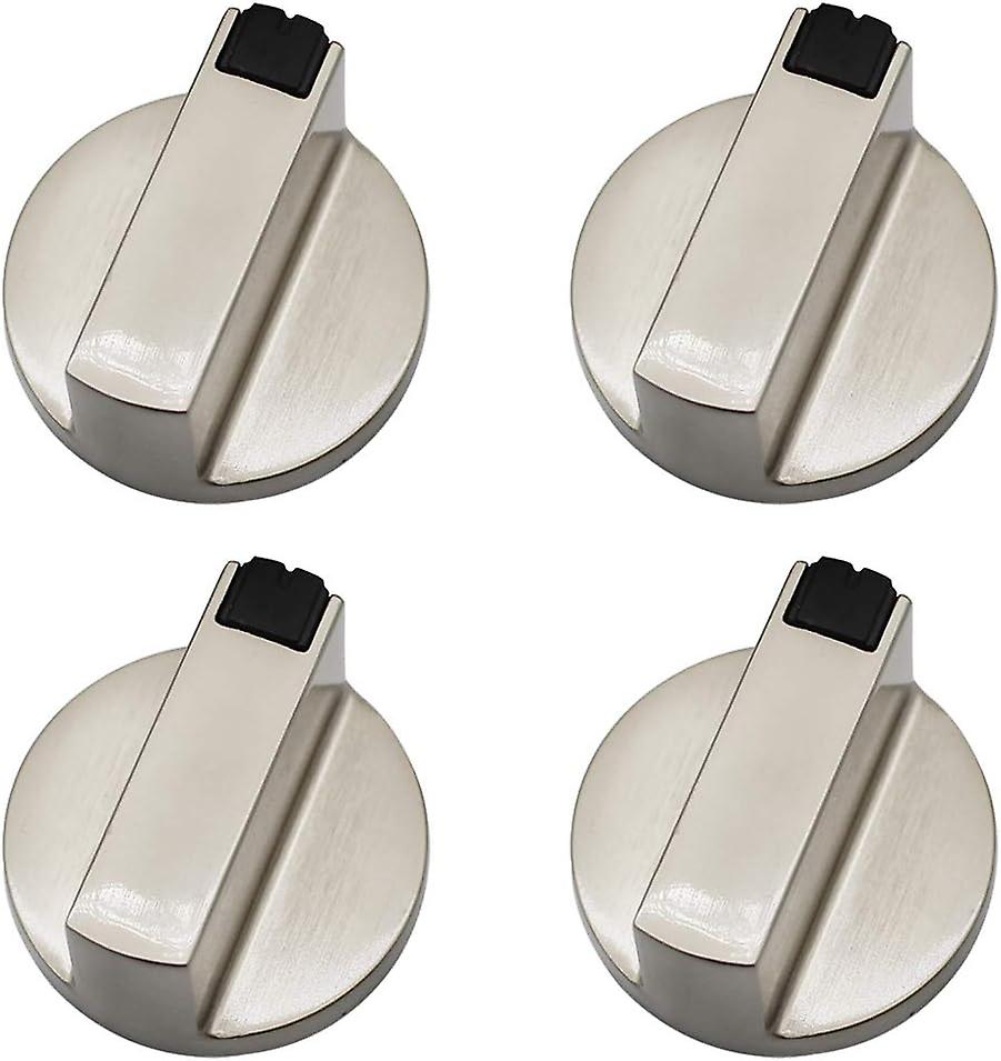 Gas Cooker Knob - Set Of 4 Metal Control Knobs 6 Mm For Eph Oven And Cooker