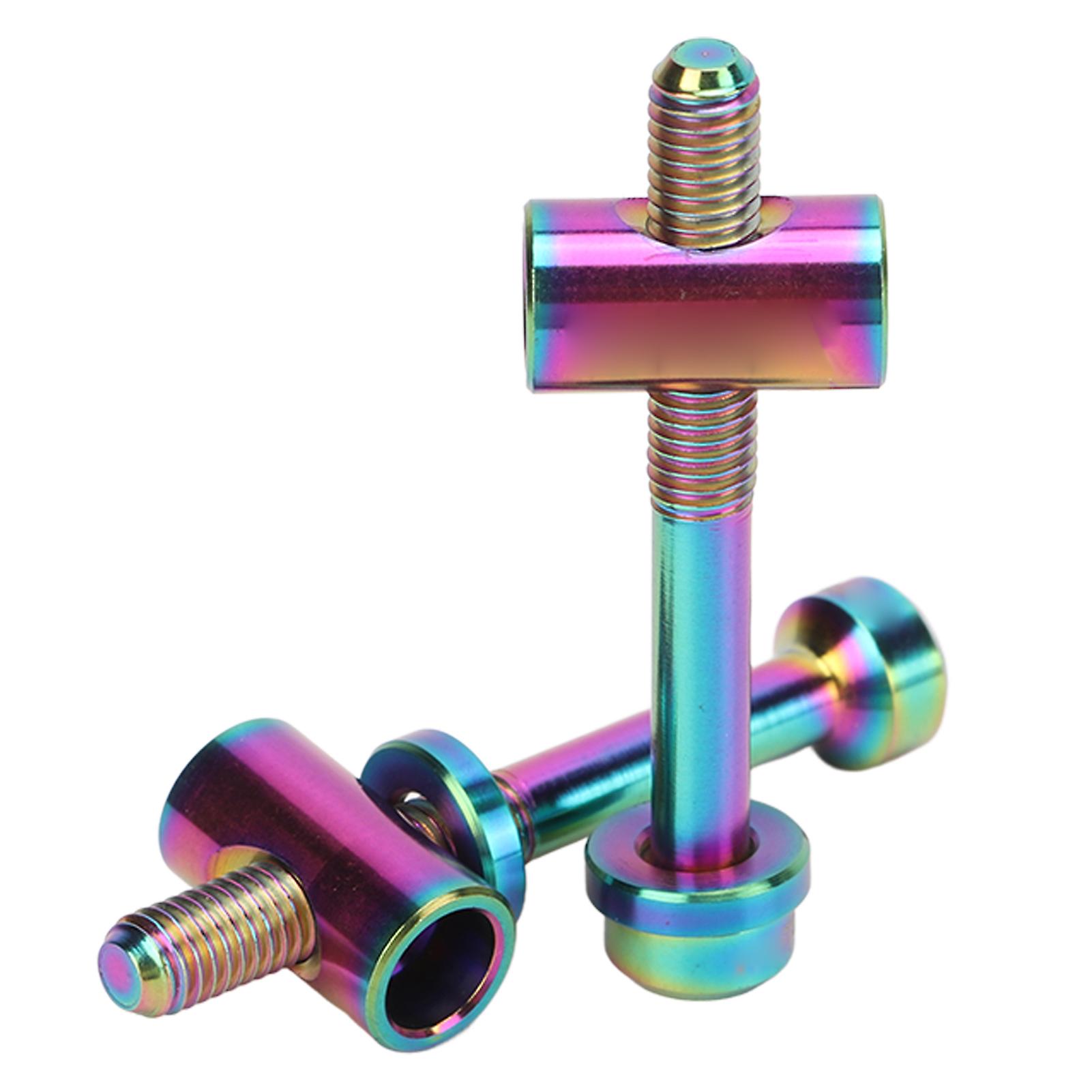 Bike Seatpost Screw,2 PCS RISK M5 Bike Replacement Seatpost Screw Titanium Alloy Bike Seatpost Screw Precision Engineered