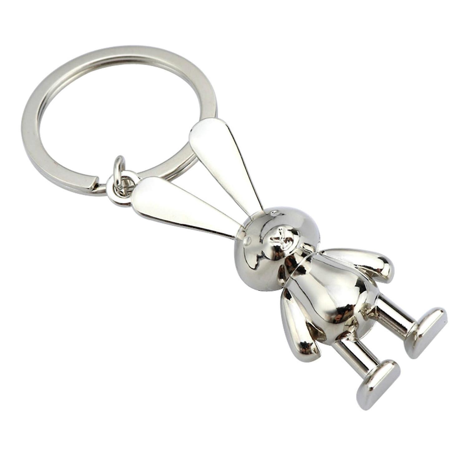Rabbit Key Chain Cartoon Multi-purpose Three-dimensional Realistic Look Electroplating 2023 New Year
